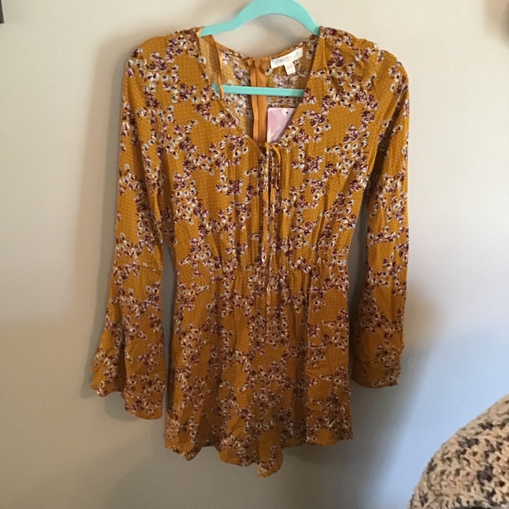 Love Fire printed boho sleeve romper NWT FINAL